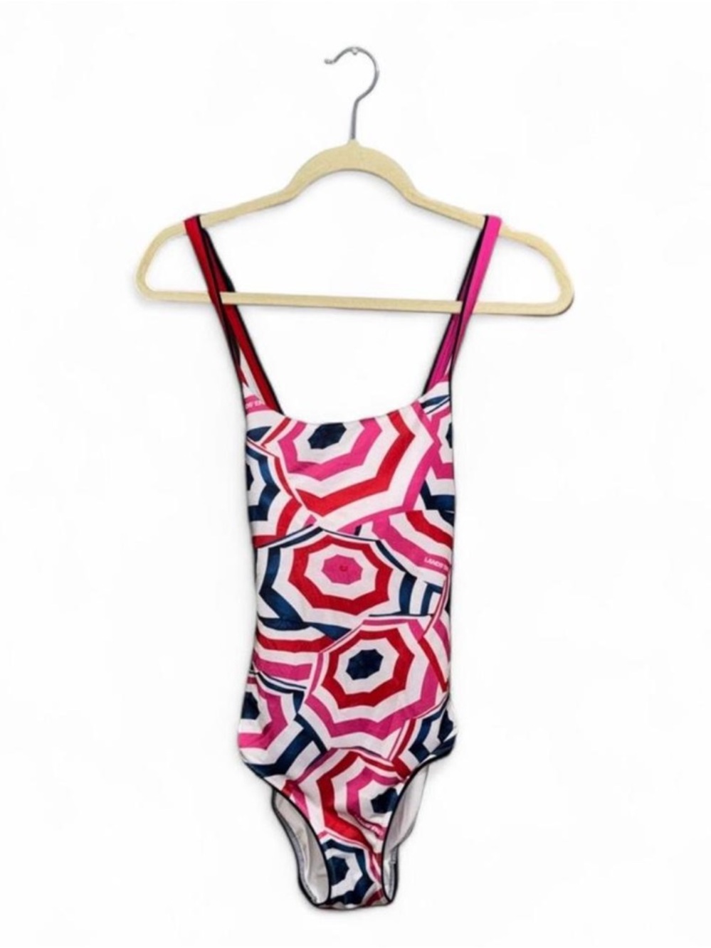 Lands' End Chlorine Resistant Umbrella Racer Back One Piece Swimsuit Size 4